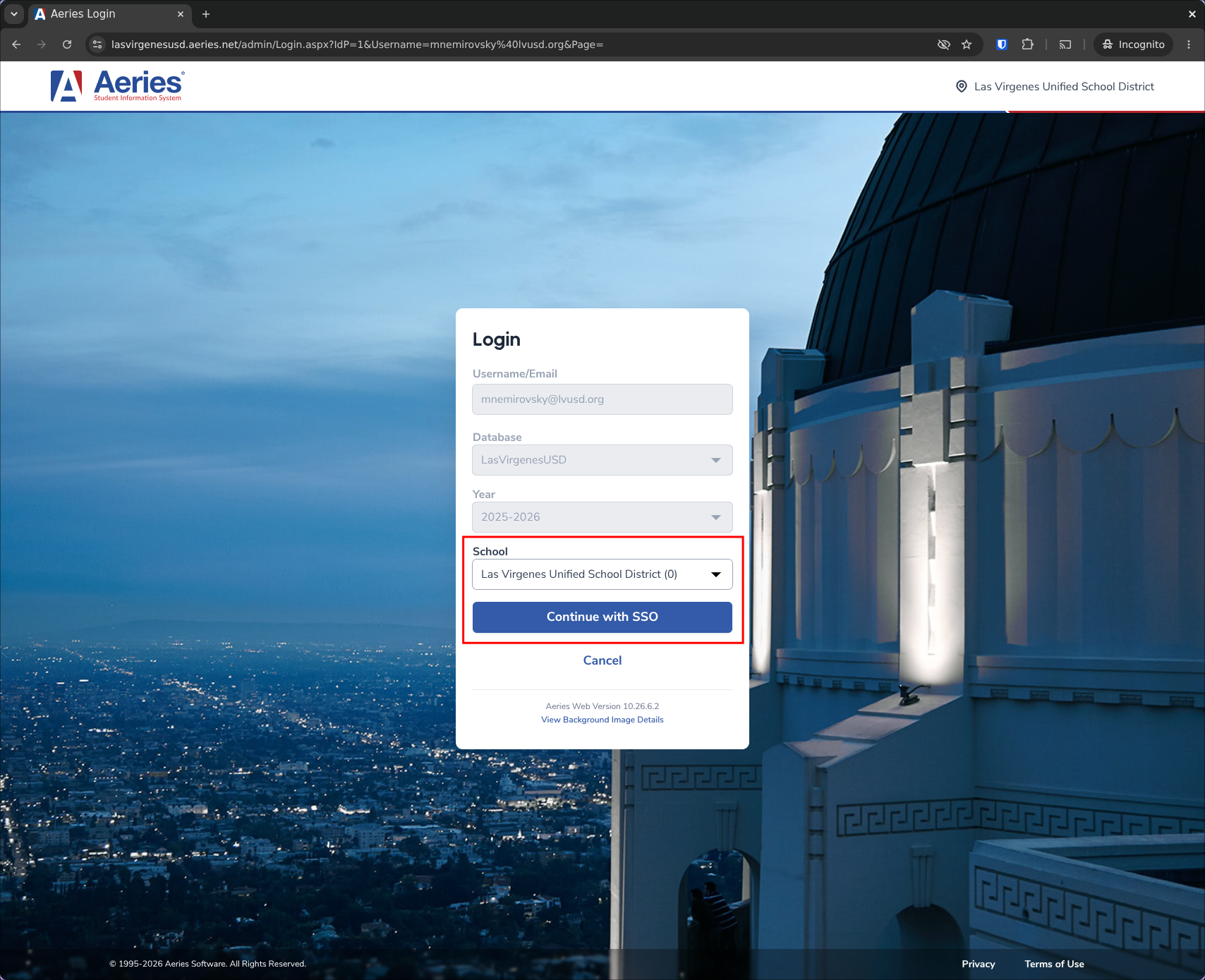 aeries site selection