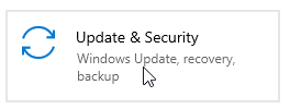 update and security button
