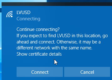 connect button to allow connection