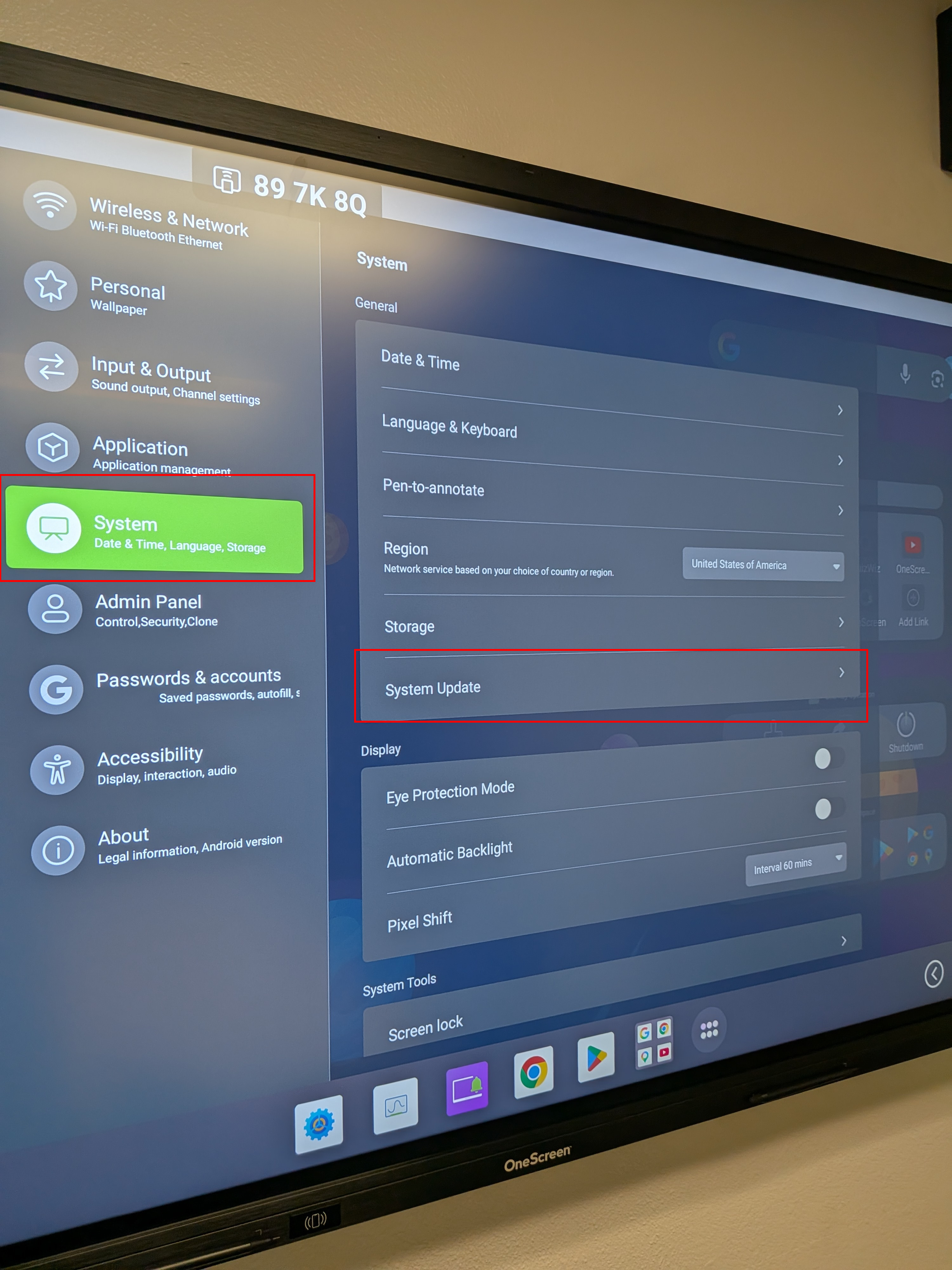 onescreen update step 2