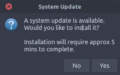 automatic upgrade available window